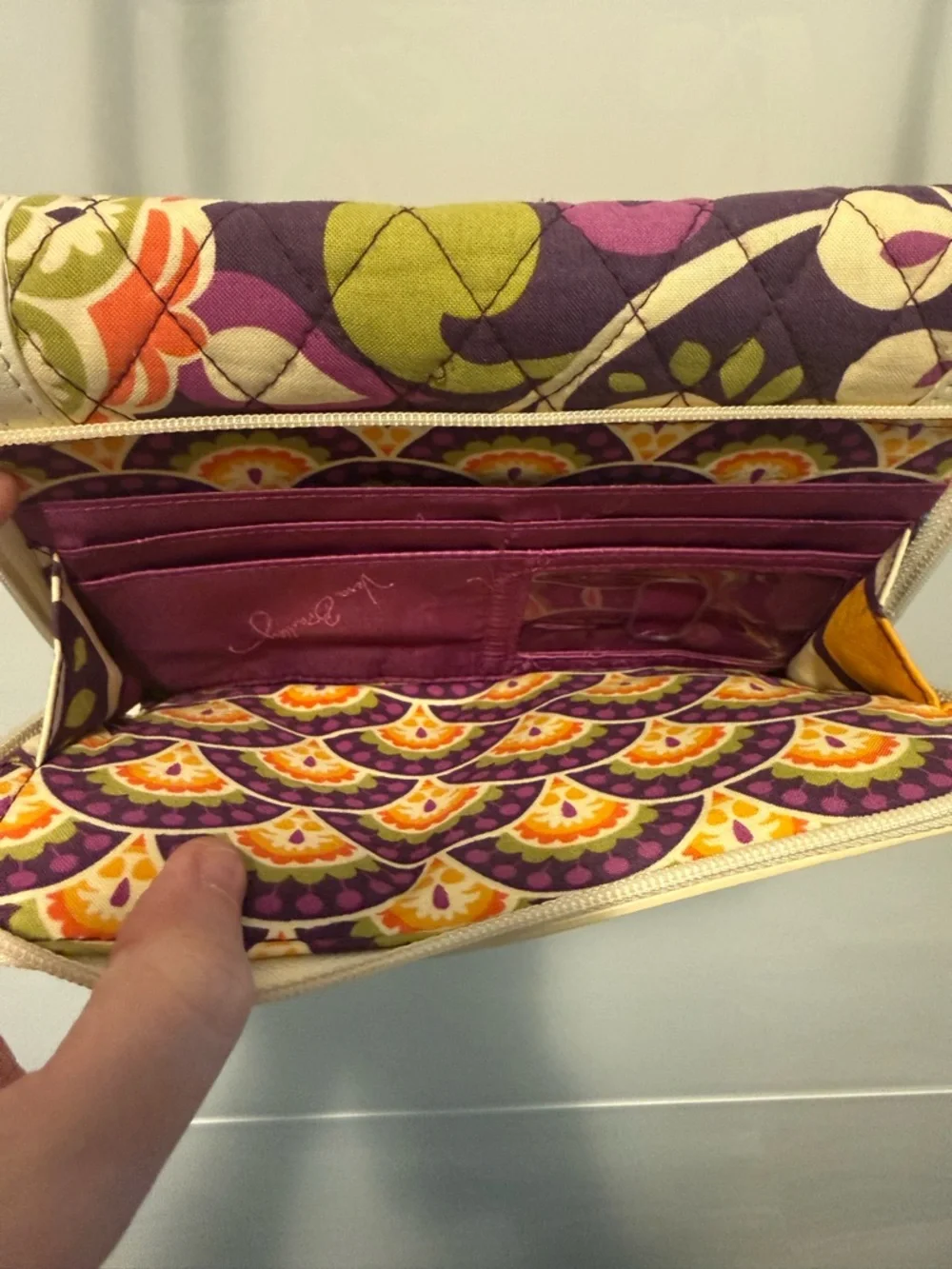 Vera Bradley Patricia Crossbody in Plum Crazy - Picture 4 of 6